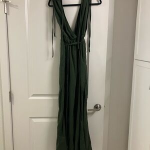 Chic Forest Green Maxi Dress